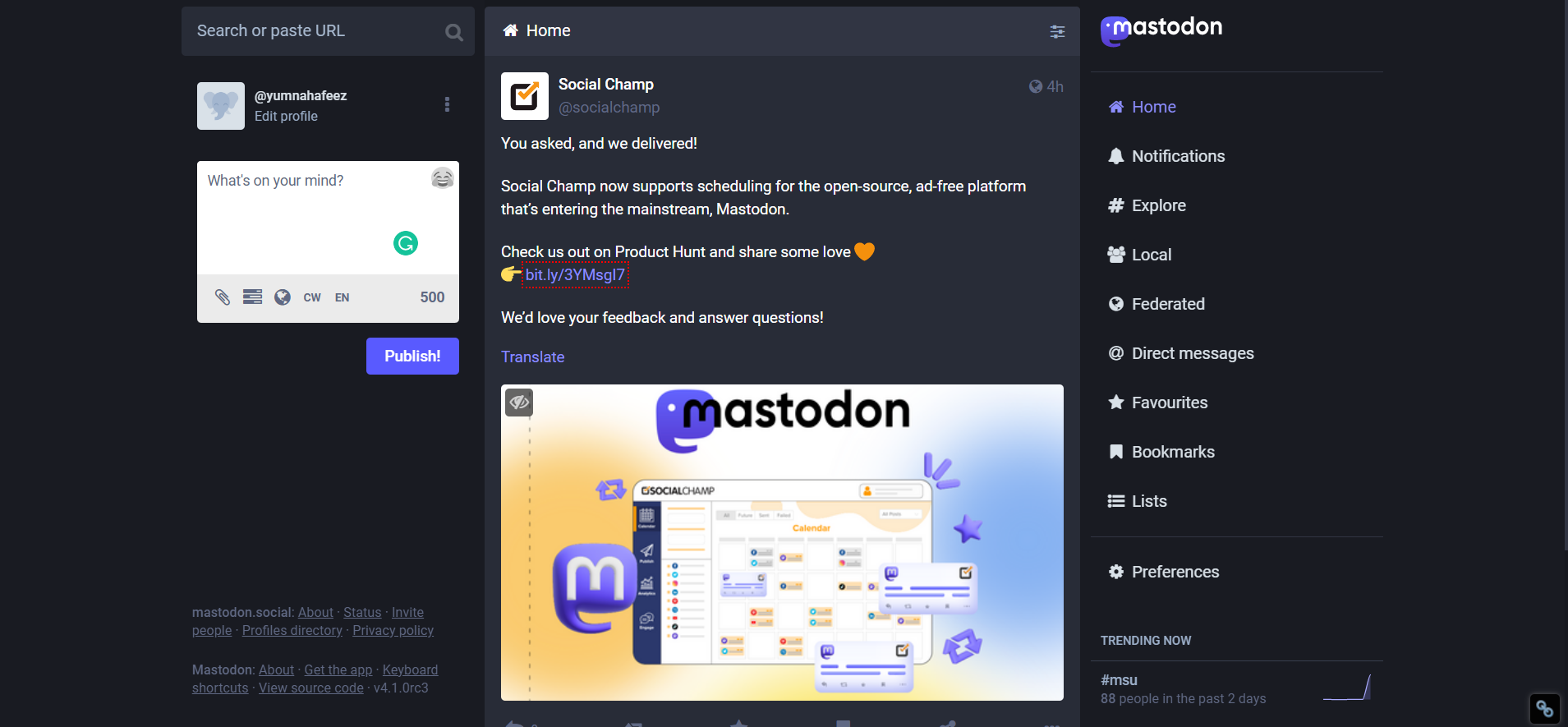 Schedule Mastodon Posts With Social Champ In 2024