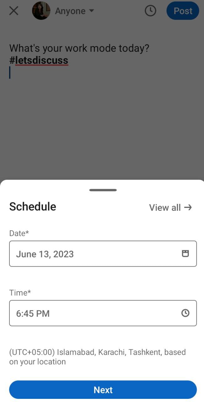 Set a Date and Time