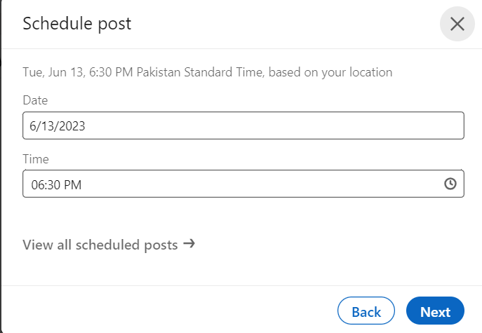 Select Date and Time 