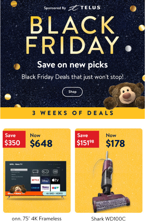Walmart's email campaign 