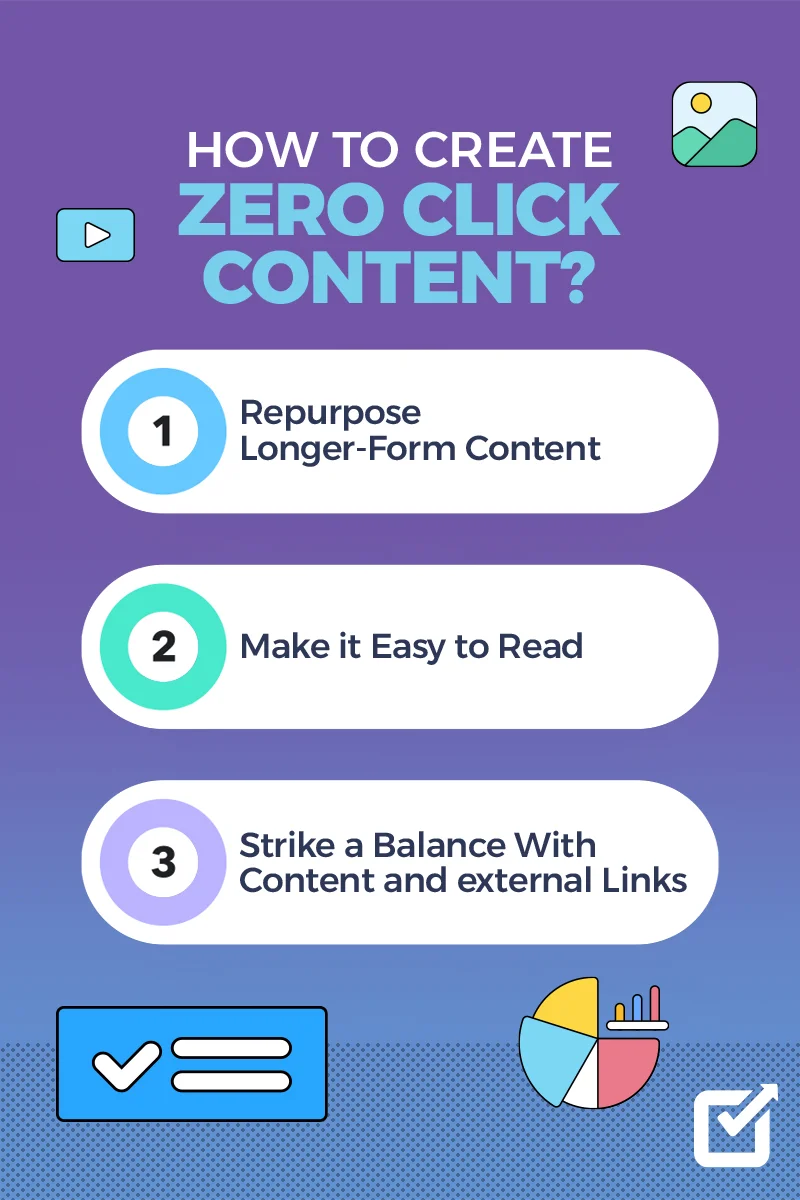 Infographic of How to Create Zero Click Content
