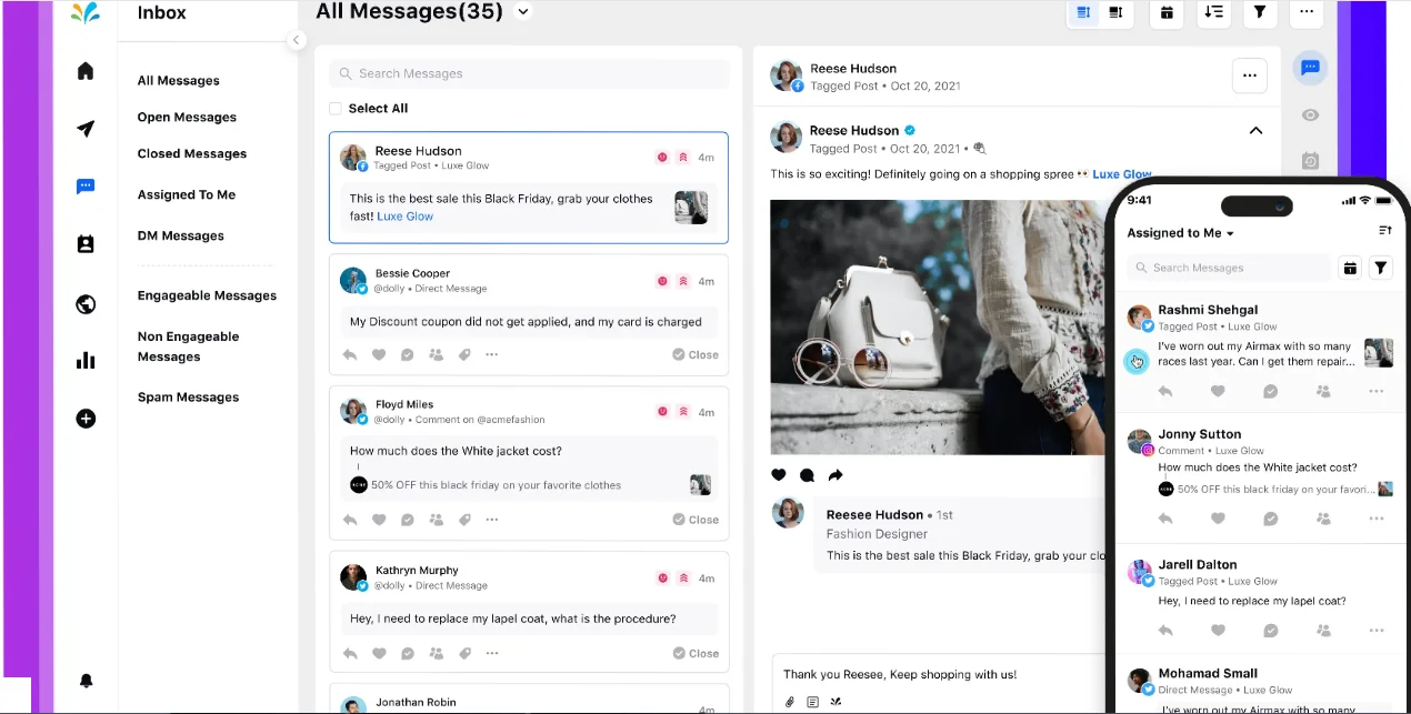 Sprinklr Social Inbox